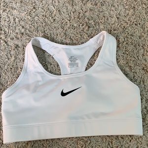 nike sports bra white